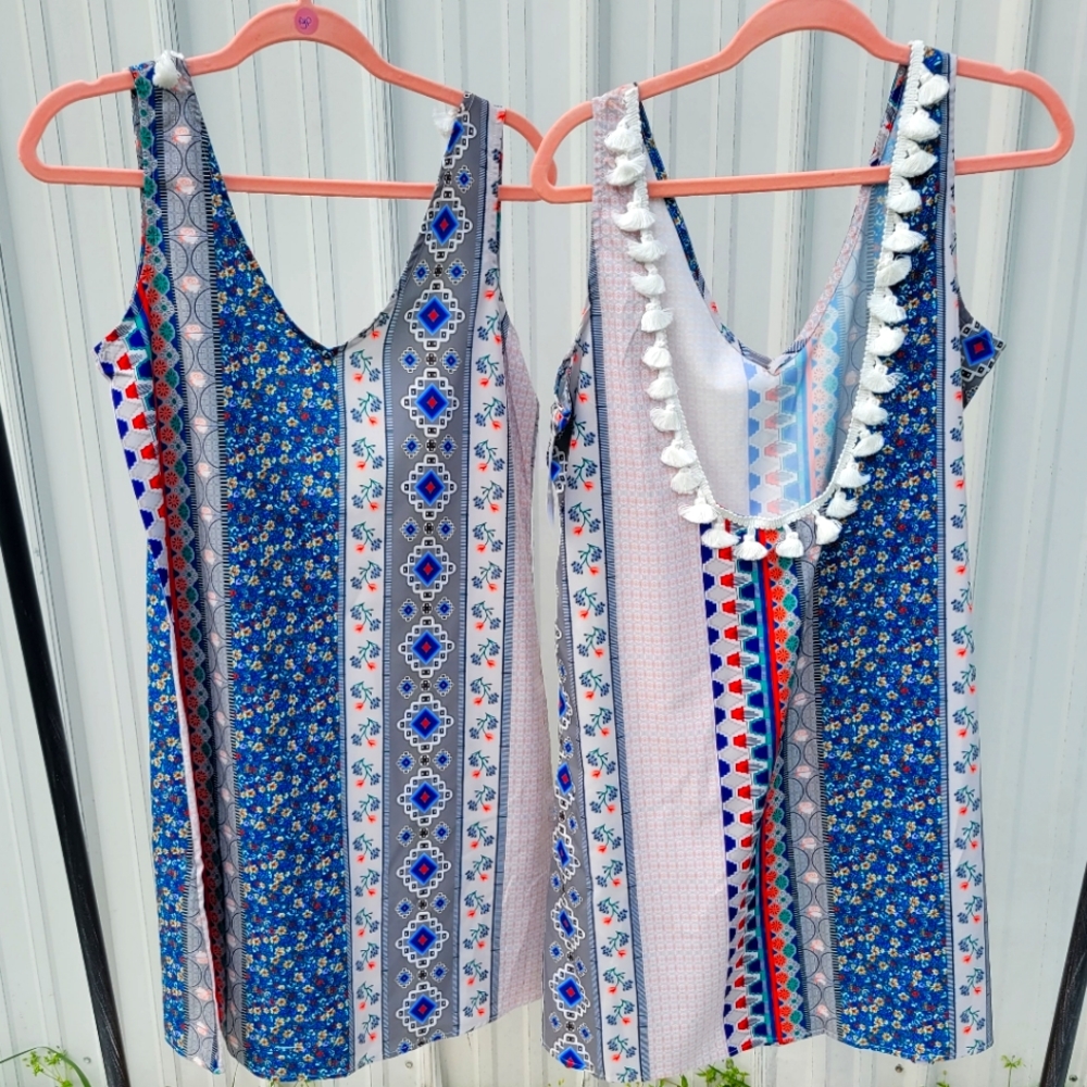 Geo Open Back Dress